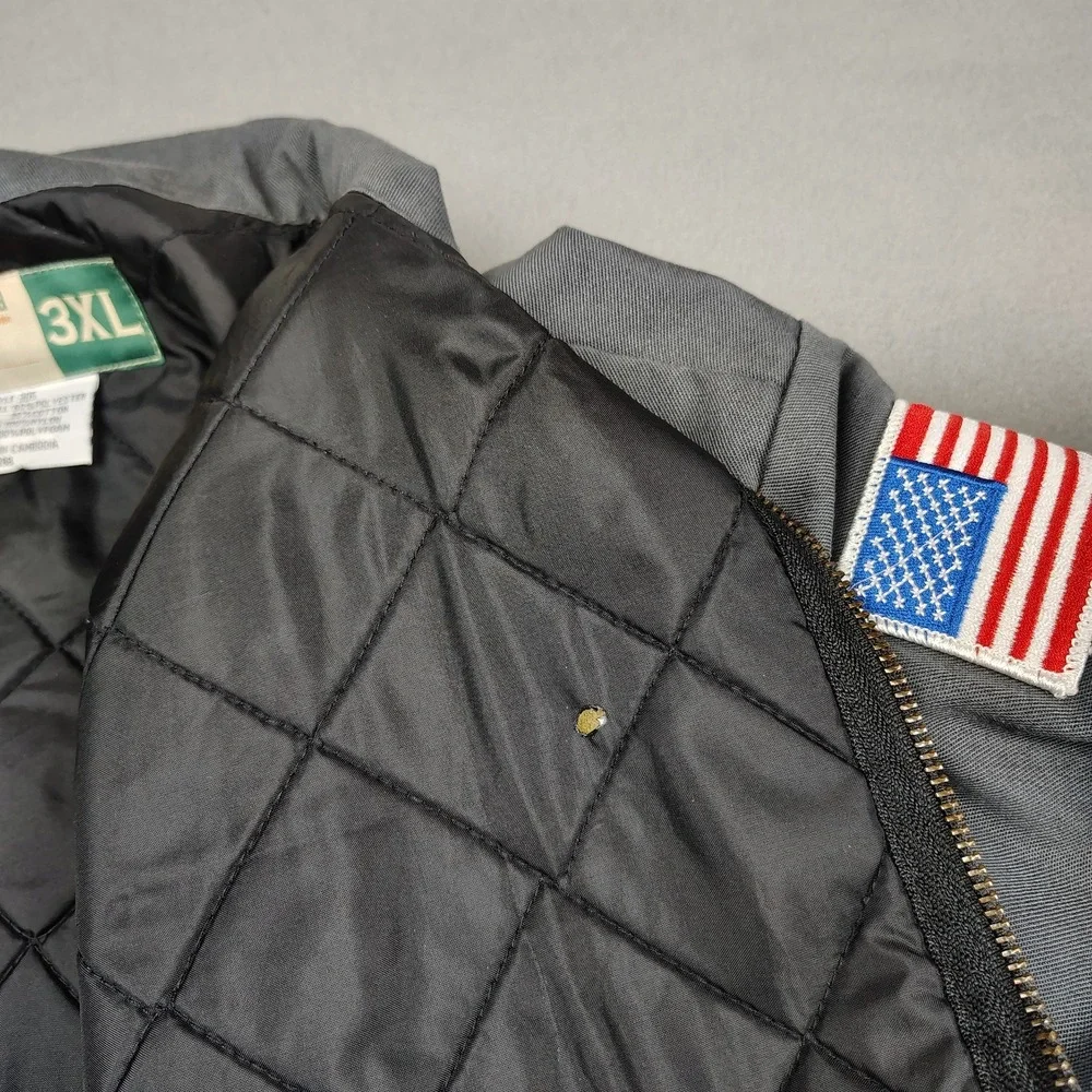 Vintage Wear Guard Jacket Men *Fits* 4XL 5XL Gray Quilted Lining Insulated‎ Coat